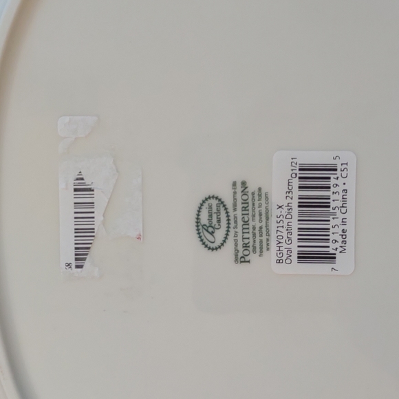 Portmeirion Botanic Garden Oval Gratin Dish NWT - Picture 3 of 6